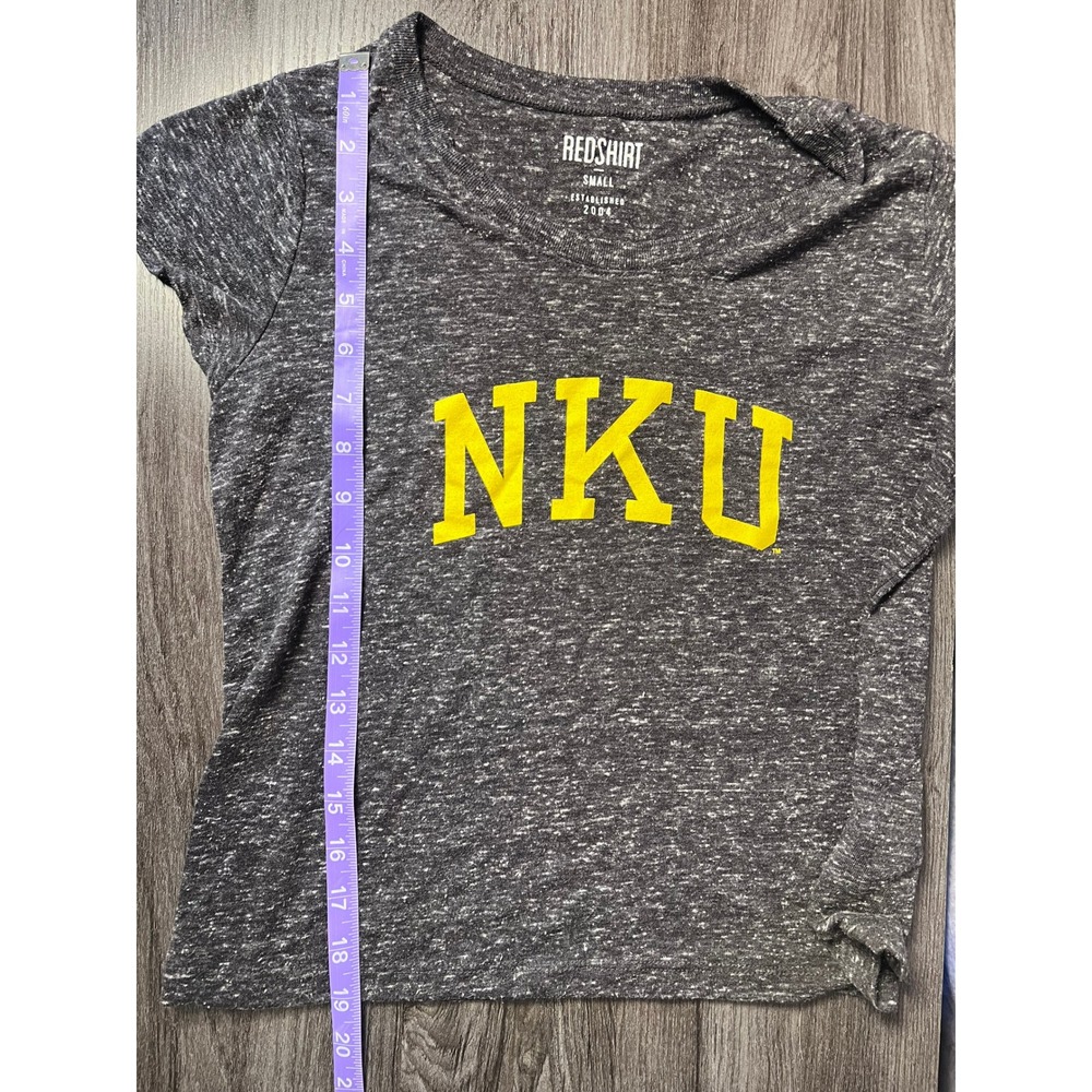 Redshirt NKU Northern Kentucky University Cropped Tee Shirt Women Small Gray - Picture 8 of 8